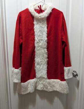Santa Claus Jacket Christmas Costume Holiday Outfit Adult One Size